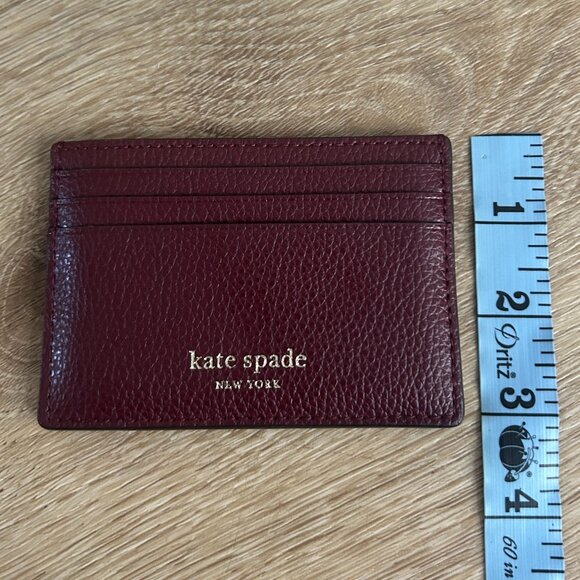 Kate Spade Eva Small Slim Card Holder cherrywood WLRU 6277 | Never Used - Picture 2 of 4